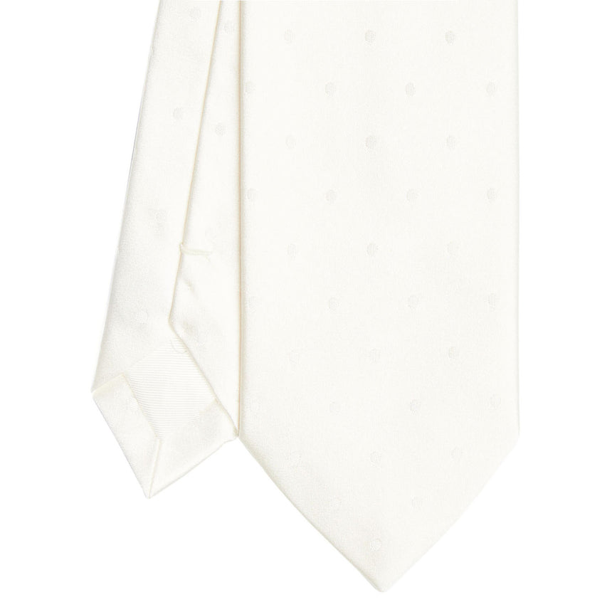 WHITE CEREMONIAL SILK SATIN TIE