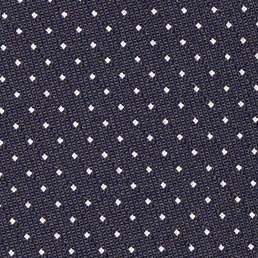 dark_blue_ceremonial_jacquard_silk_tie_small_geometric_pattern_fabric_detail