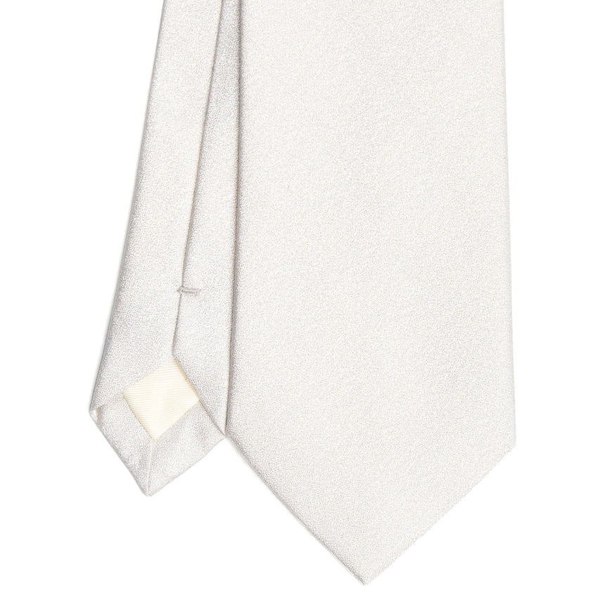 WHITE SARTORIAL JACQUARD SILK TIE