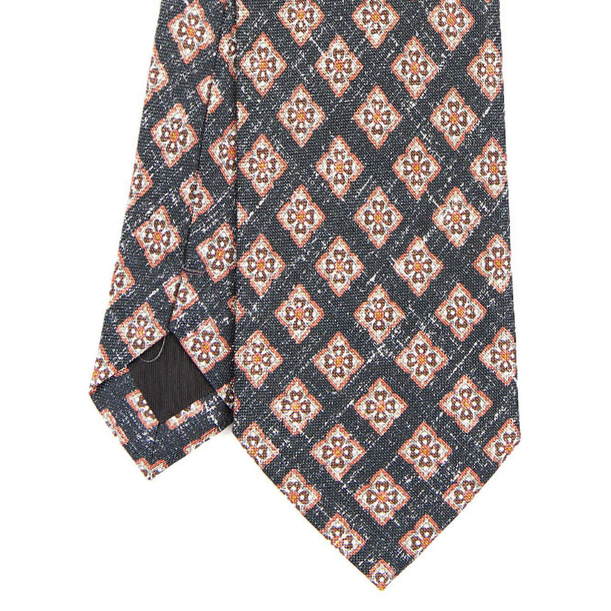 BLACK SARTORIAL COTTON AND SILK TIE