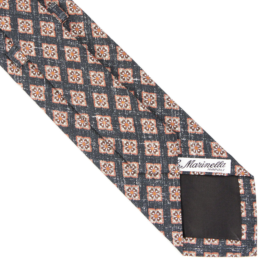 BLACK SARTORIAL COTTON AND SILK TIE