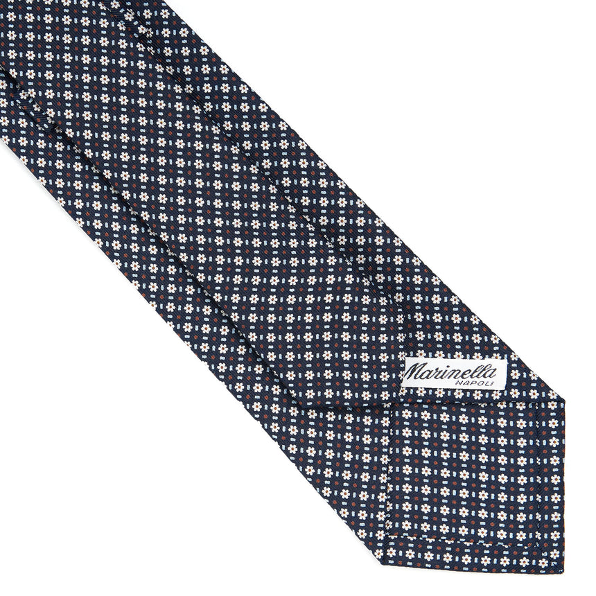 DARK BLUE SARTORIAL PRINTED SILK TIE