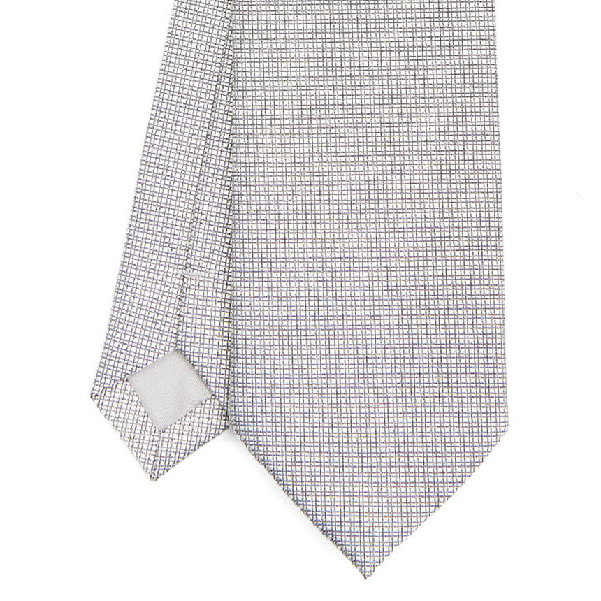 LIGHT GREY CEREMONIAL JACQUARD SILK TIE