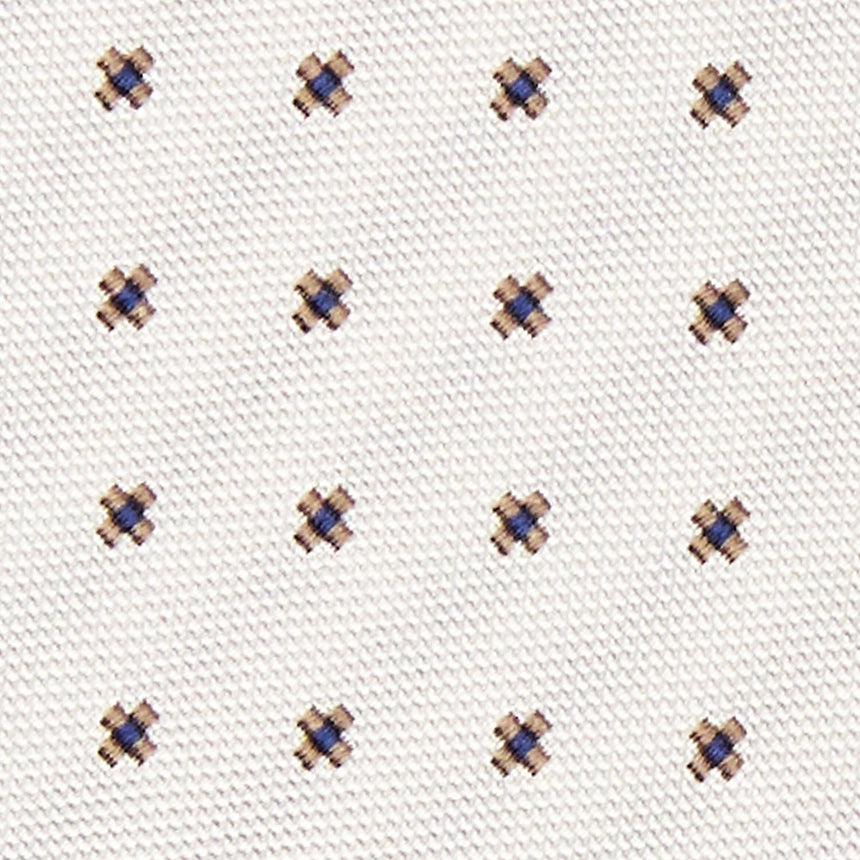 WHITE SARTORIAL JACQUARD SILK TIE