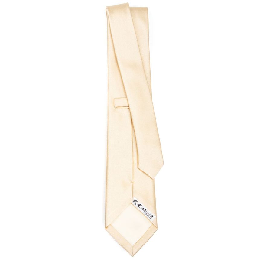 BEIGE CEREMONIAL SILK SATIN TIE