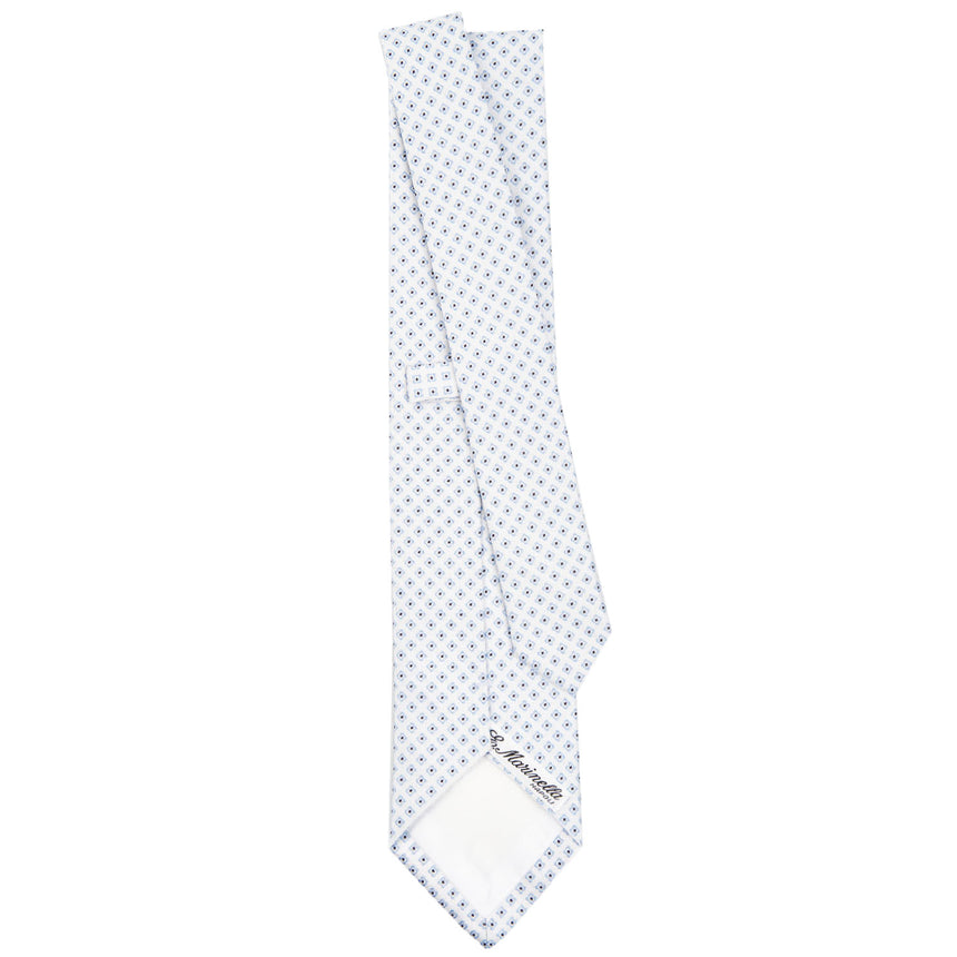 WHITE SARTORIAL JACQUARD SILK TIE