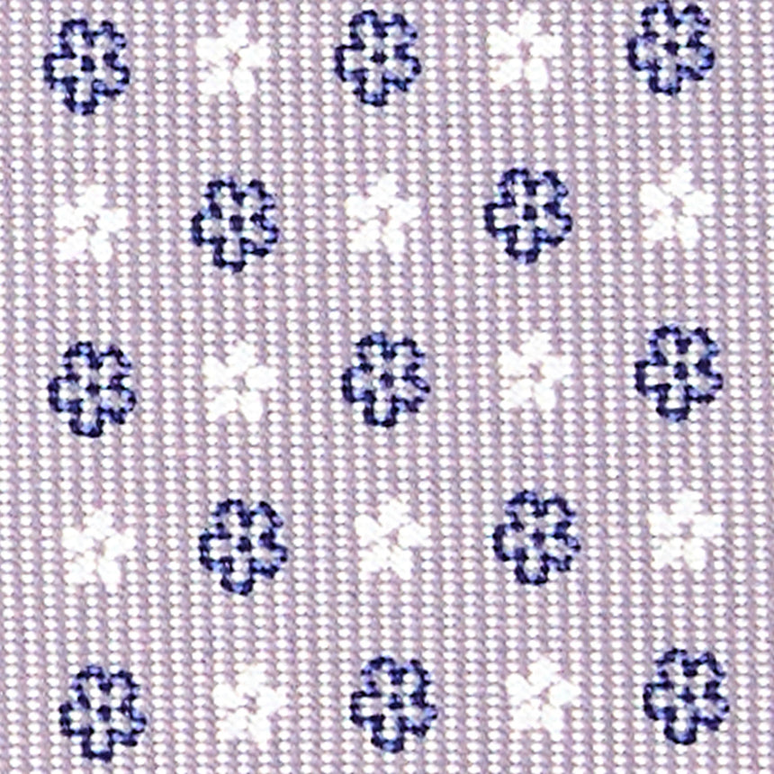 CRAVATTA SARTORIALE IN SETA STAMPATA GRIGIO CHIARO