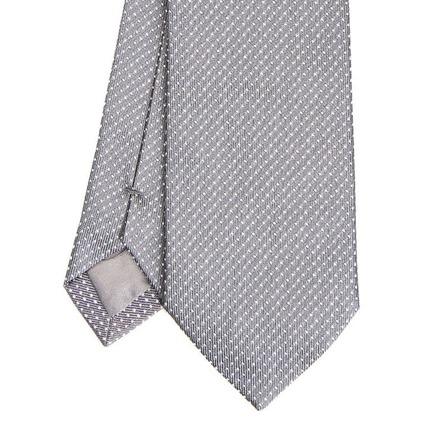 DARK GREY CEREMONIAL JACQUARD SILK TIE