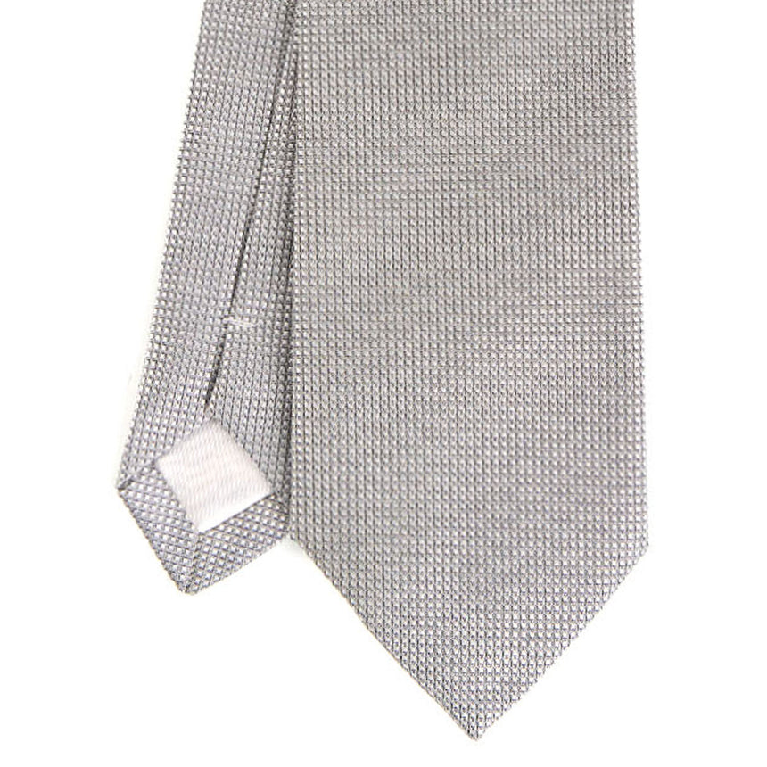 LIGHT GREY CEREMONIAL JACQUARD SILK TIE