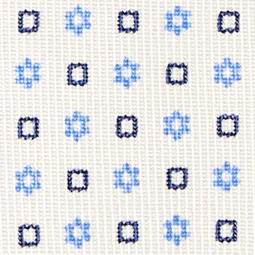 WHITE SARTORIAL PRINTED SILK TIE