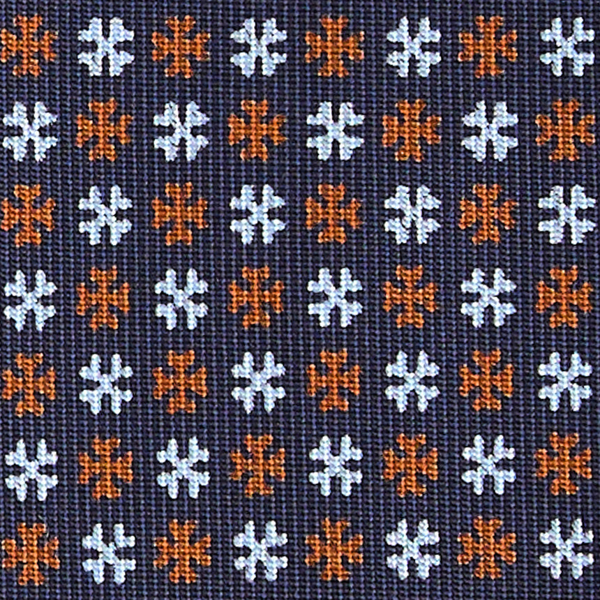 DARK BLUE SARTORIAL PRINTED SILK TIE