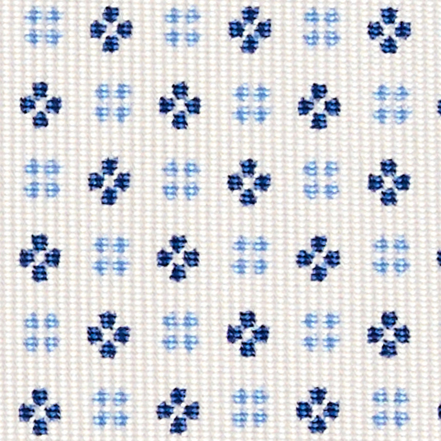 WHITE SARTORIAL PRINTED SILK TIE