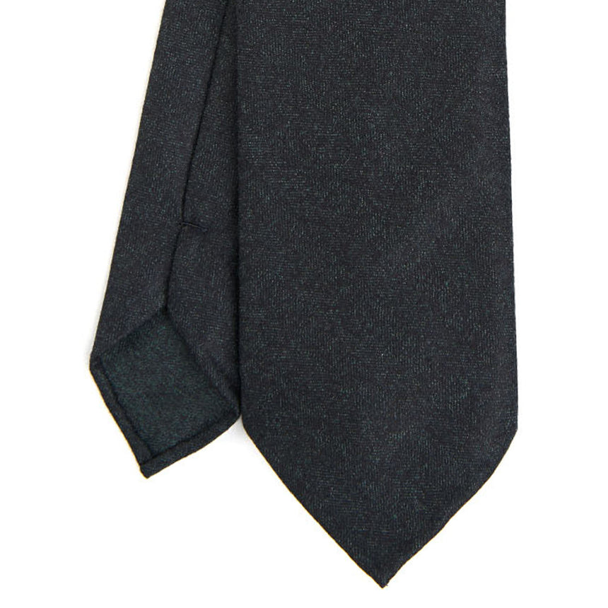 DARK GREEN CLASSIC UNLINED WOOL TIE