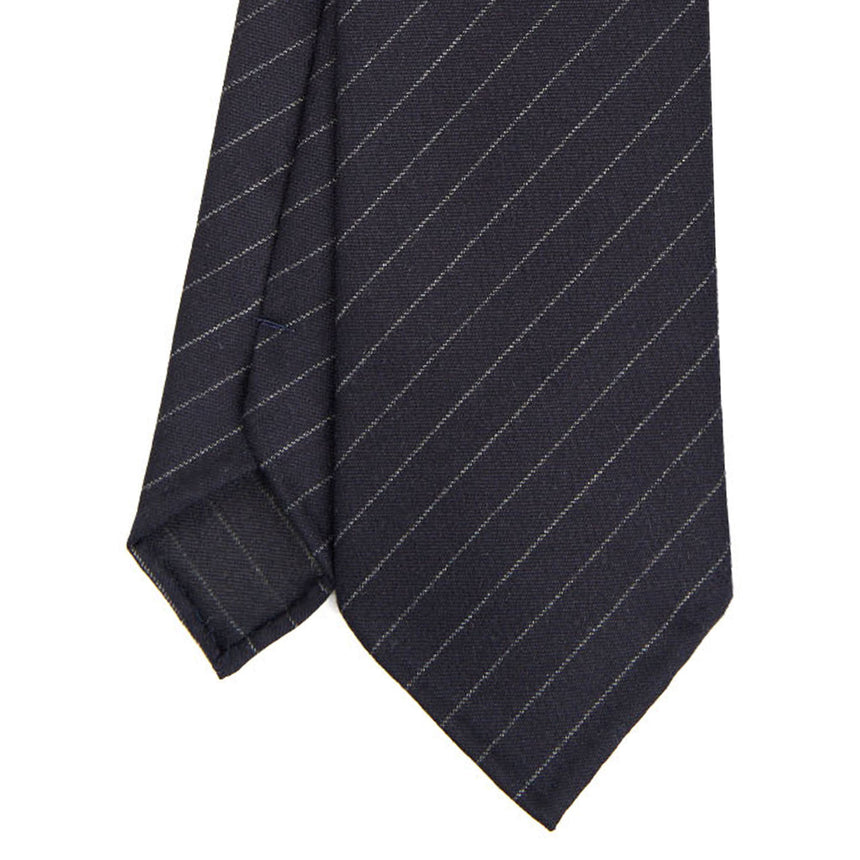 DARK BLUE CLASSIC UNLINED WOOL TIE