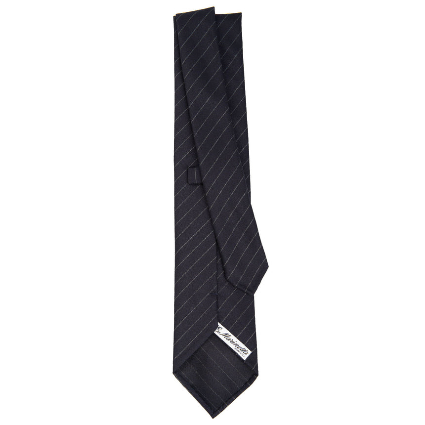 DARK BLUE CLASSIC UNLINED WOOL TIE