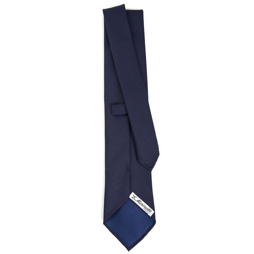 DARK BLUE CLASSIC UNLINED WOOL TIE