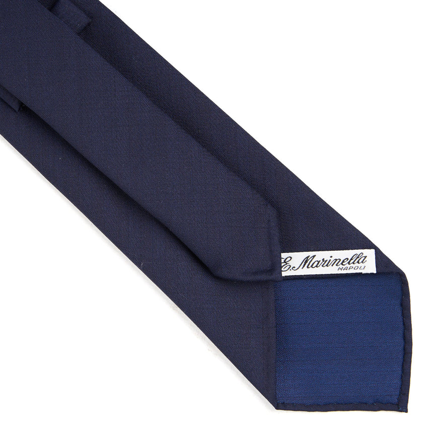 DARK BLUE CLASSIC UNLINED WOOL TIE