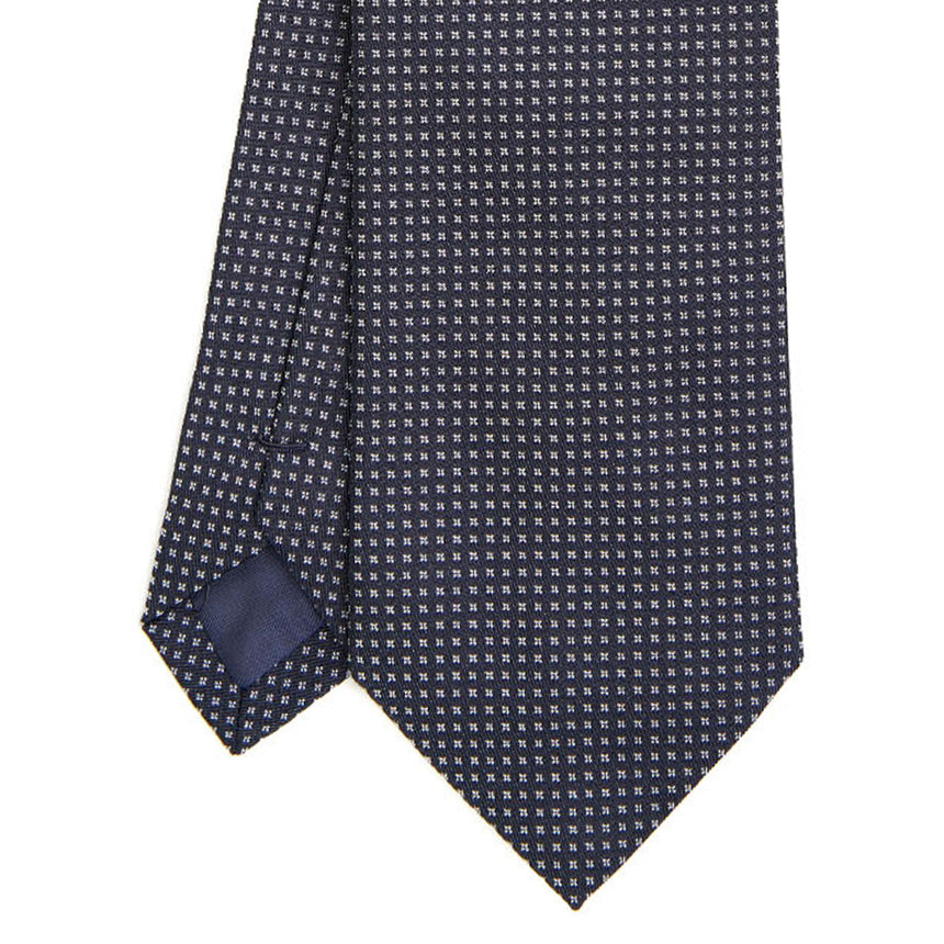 CRAVATTA CERIMONIA IN SETA JACQUARD BLU SCURO