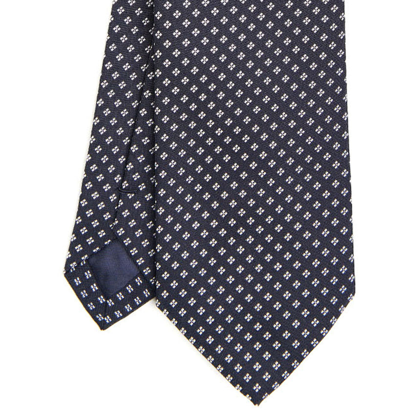 CRAVATTA CERIMONIA IN SETA JACQUARD BLU SCURO