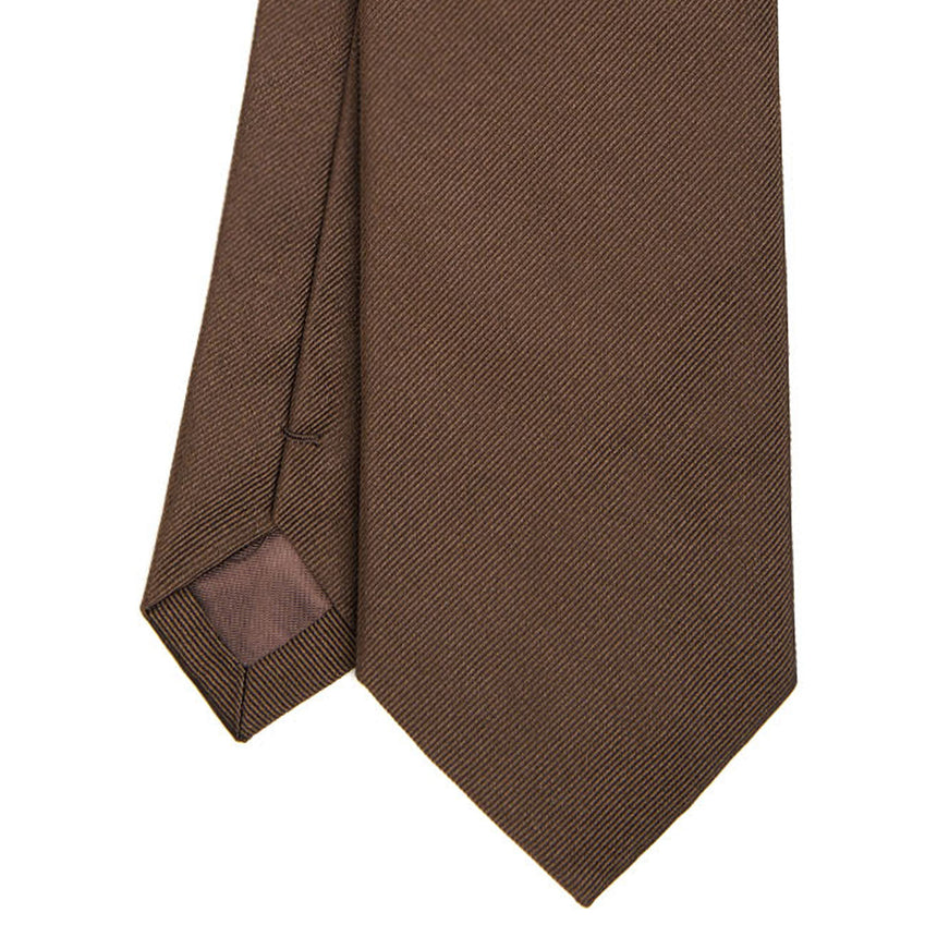 DARK BROWN SARTORIAL JACQUARD SILK TIE