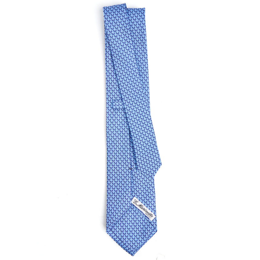 LIGHT BLUE SARTORIAL PRINTED SILK TIE