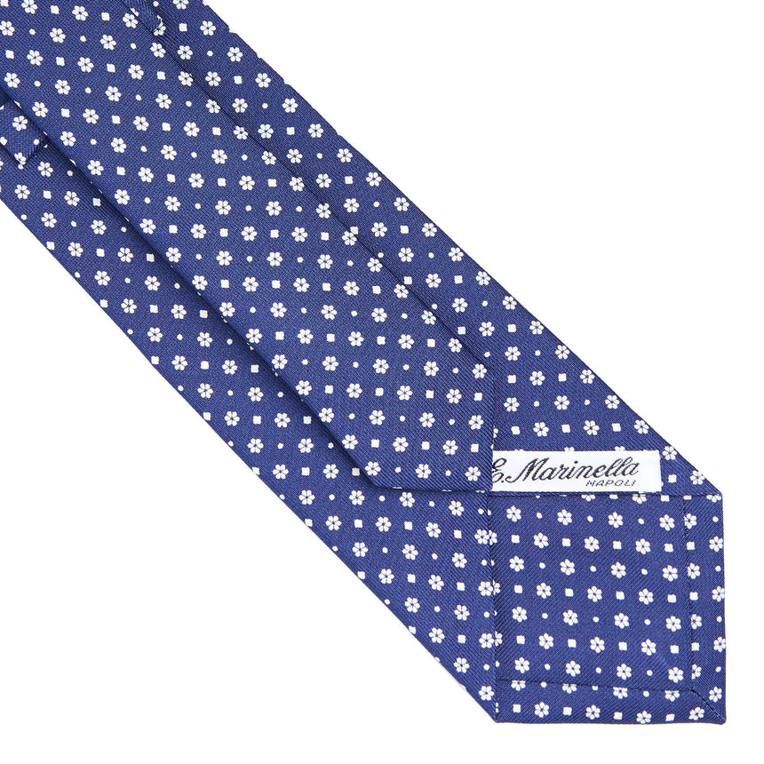 CRAVATTA SARTORIALE CLASSICA IN SETA BLU SCURO