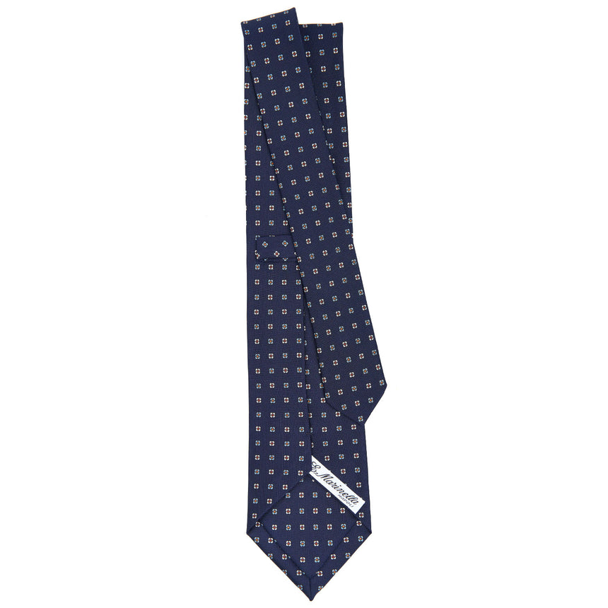 DARK BLUE SARTORIAL PRINTED SILK TIE