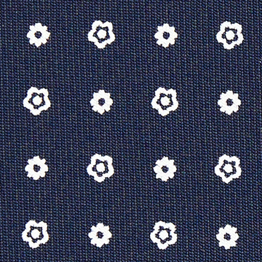 DARK BLUE SARTORIAL PRINTED SILK TIE