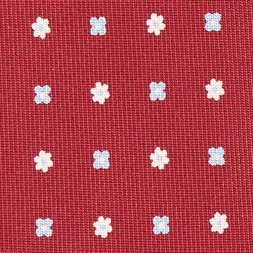 BURGUNDY SARTORIAL PRINTED SILK TIE