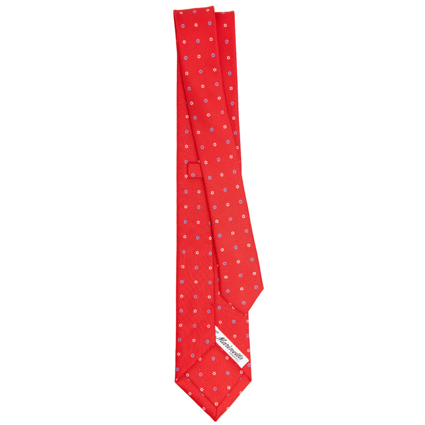 RED SARTORIAL 7 CM PRINTED SILK TIE