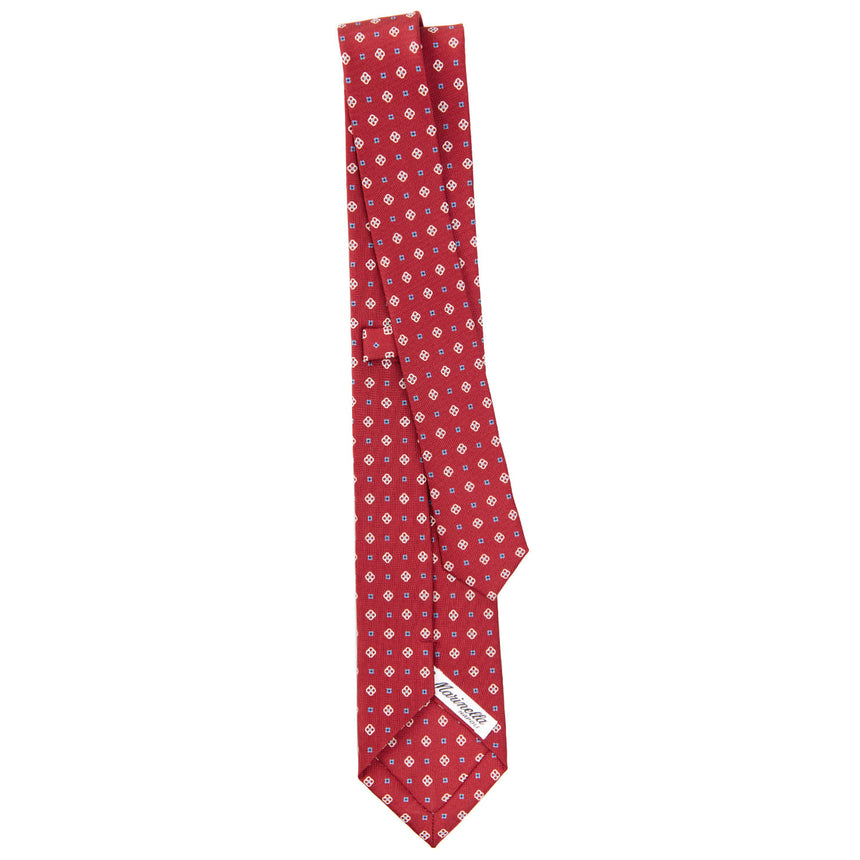 BURGUNDY SARTORIAL 7 CM PRINTED SILK TIE