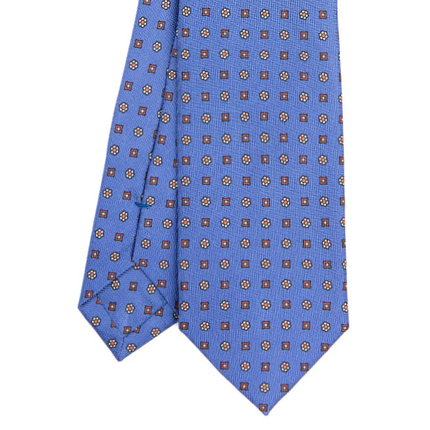 POWDER BLUE SARTORIAL 7 CM PRINTED SILK TIE