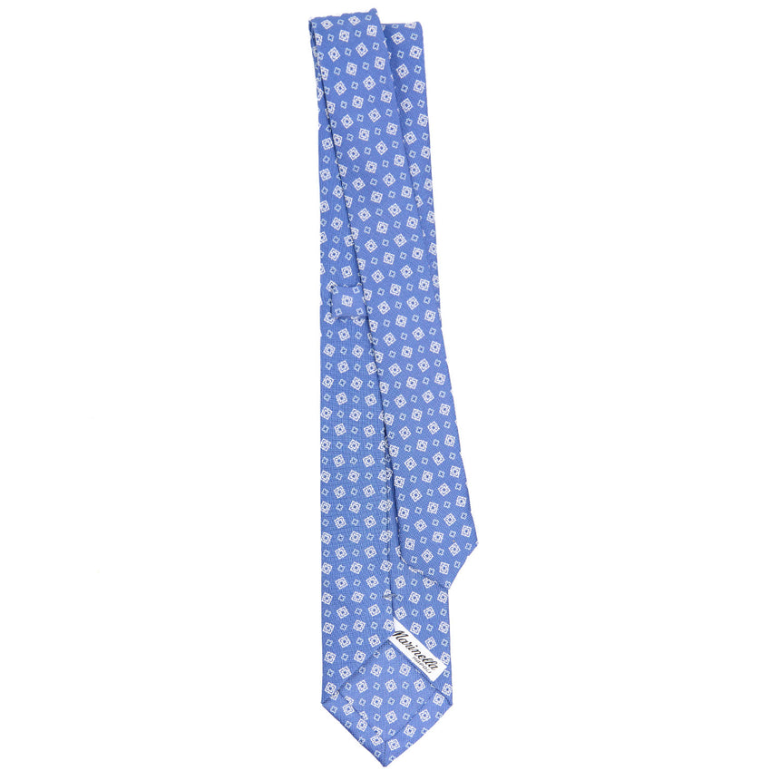 POWDER BLUE SARTORIAL 7 CM PRINTED SILK TIE