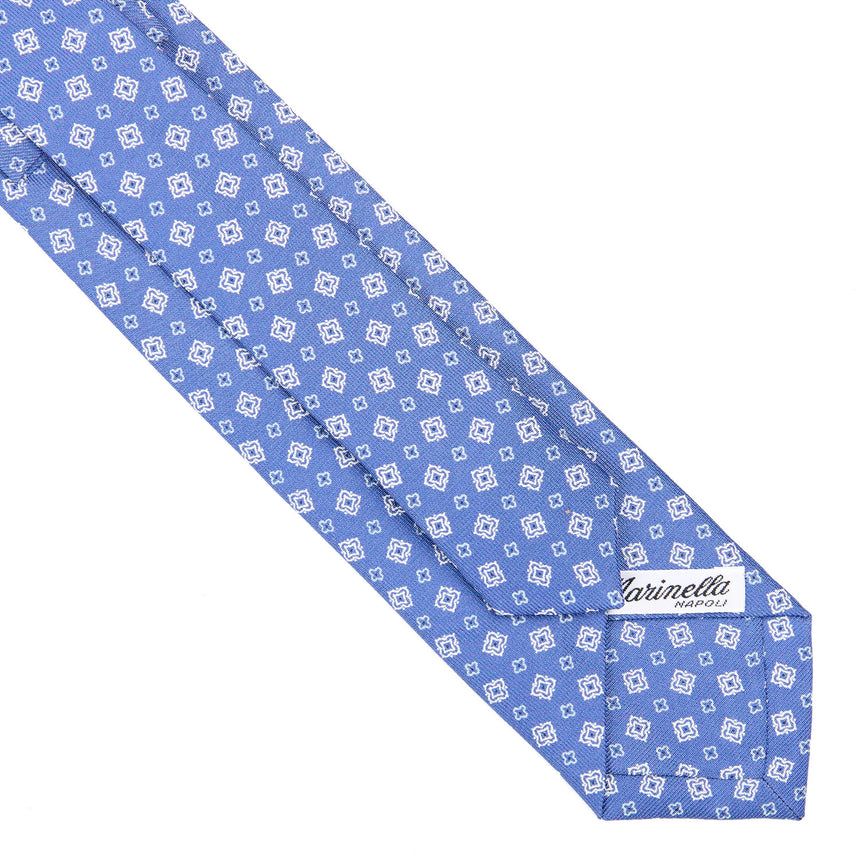 POWDER BLUE SARTORIAL 7 CM PRINTED SILK TIE