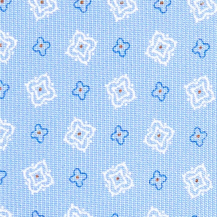 LIGHT BLUE SARTORIAL 7 CM PRINTED SILK TIE