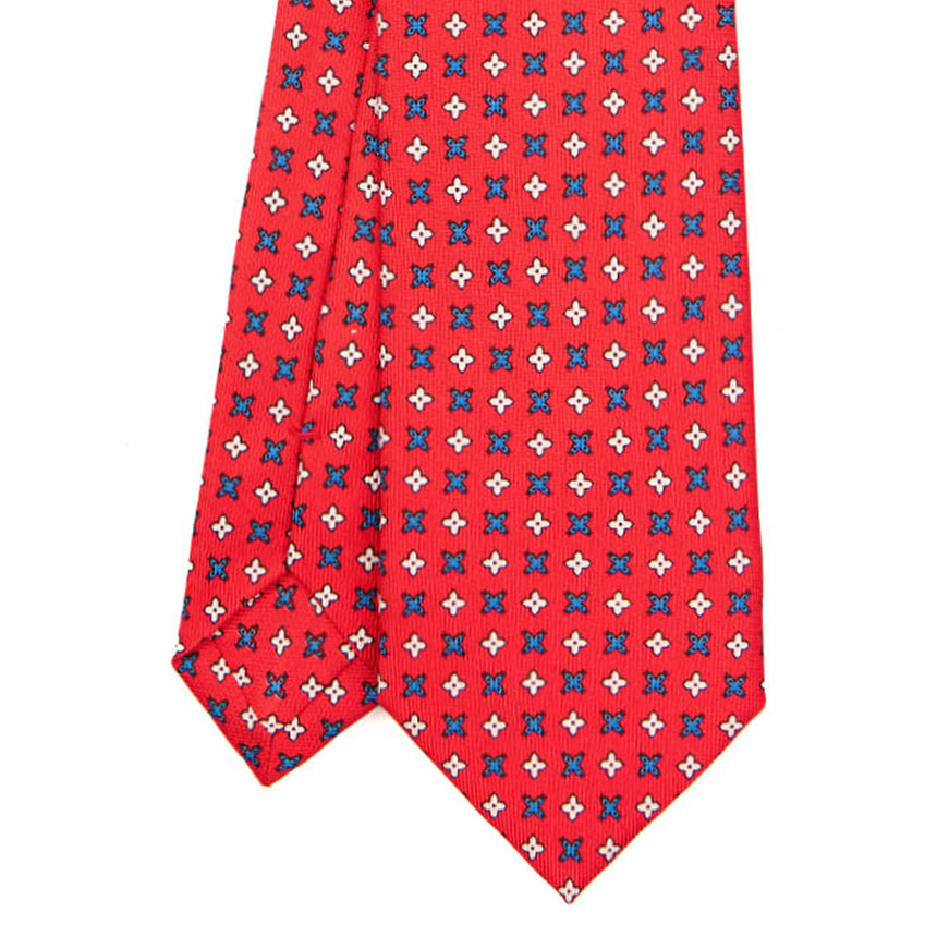 RED SARTORIAL 7 CM PRINTED SILK TIE