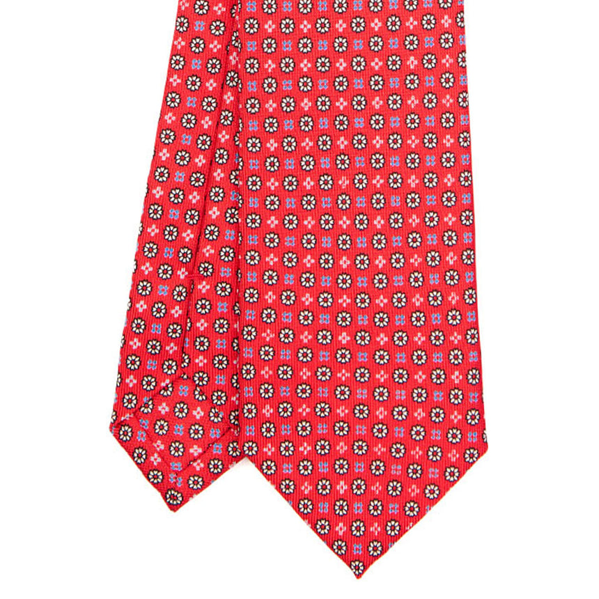 RED SARTORIAL 7 CM PRINTED SILK TIE