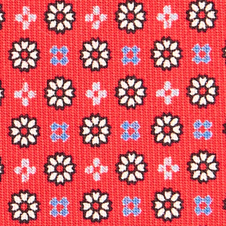 RED SARTORIAL 7 CM PRINTED SILK TIE