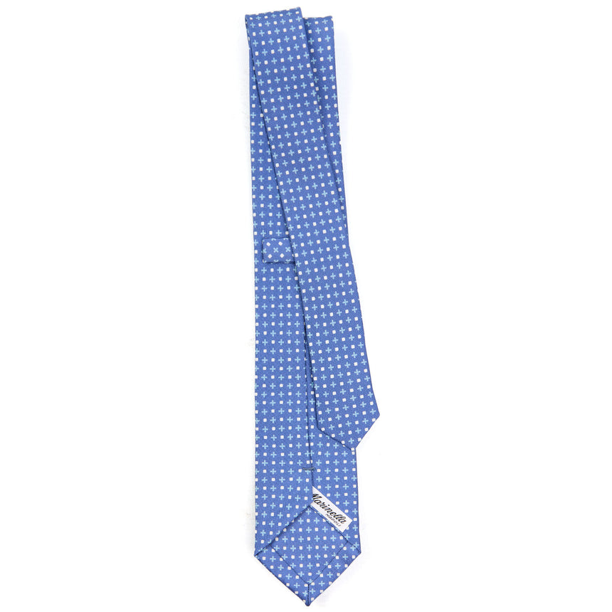 POWDER BLUE SARTORIAL 7 CM PRINTED SILK TIE