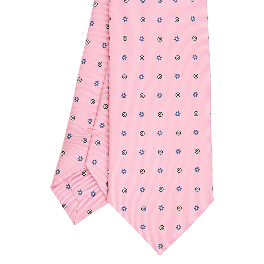 PINK SARTORIAL 7 CM PRINTED SILK TIE
