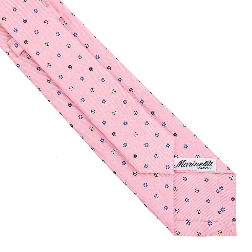 PINK SARTORIAL 7 CM PRINTED SILK TIE
