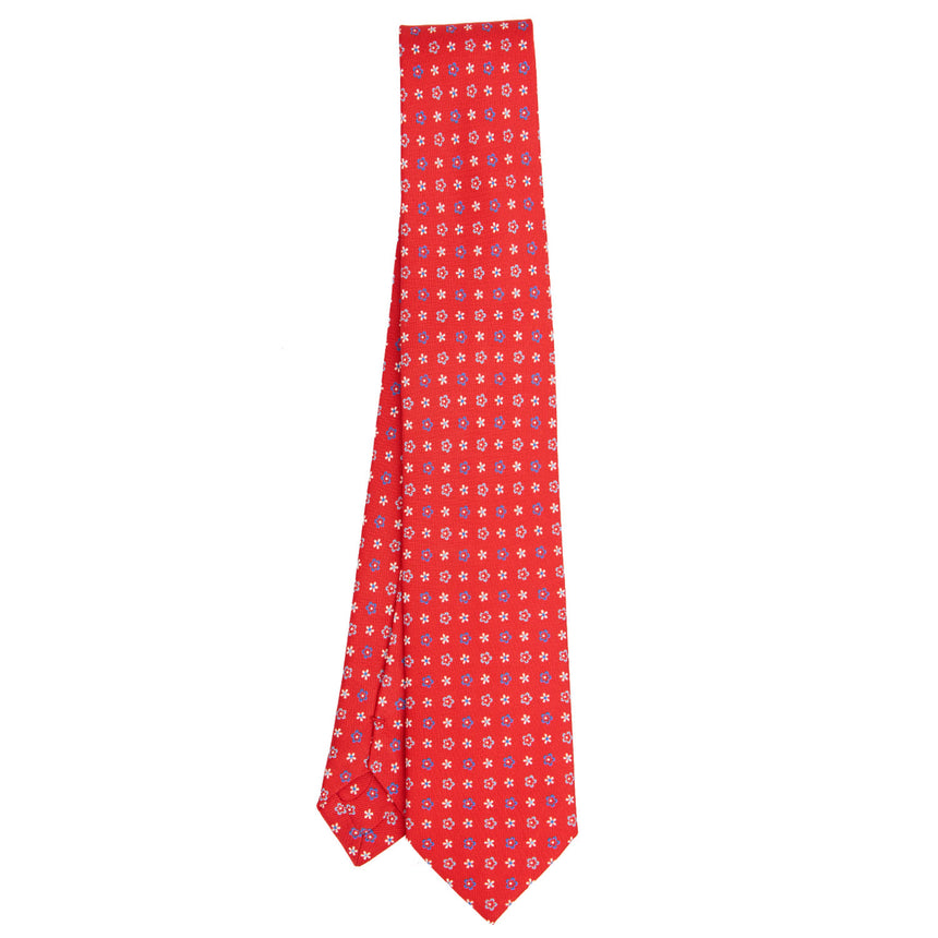 RED SARTORIAL 7 CM PRINTED SILK TIE