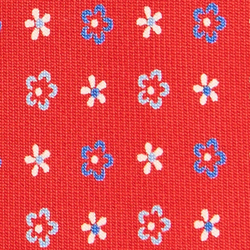 RED SARTORIAL 7 CM PRINTED SILK TIE