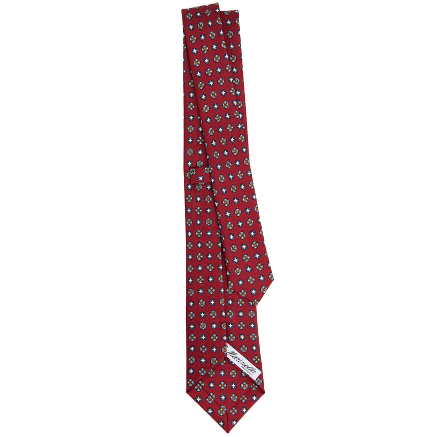BURGUNDY SARTORIAL 7 CM PRINTED SILK TIE