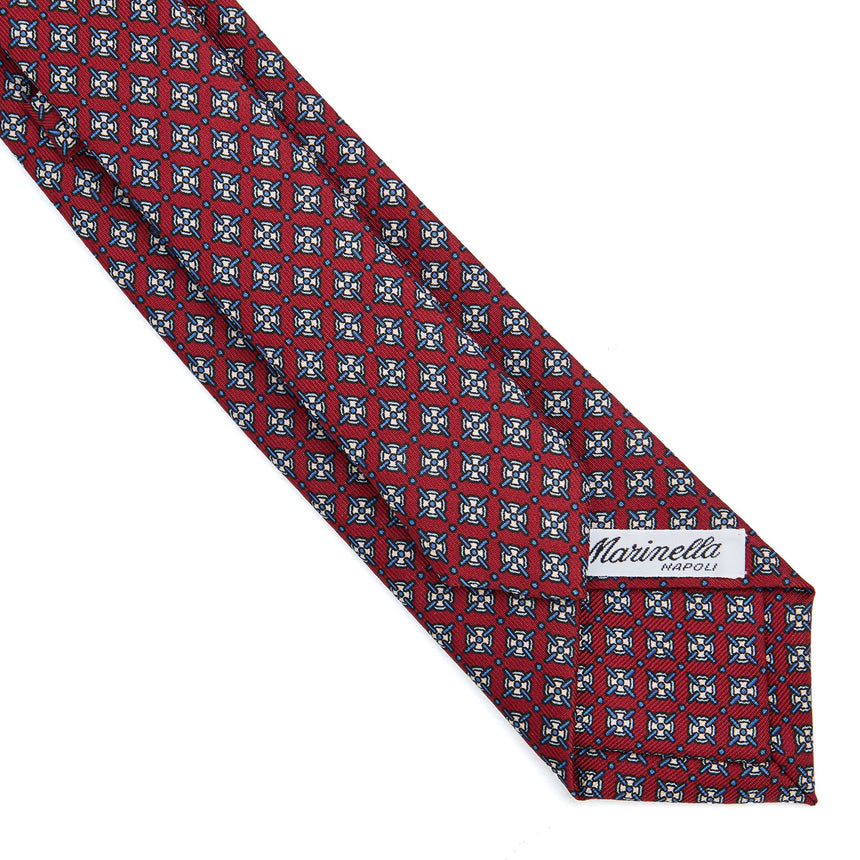 BURGUNDY SARTORIAL 7 CM PRINTED SILK TIE