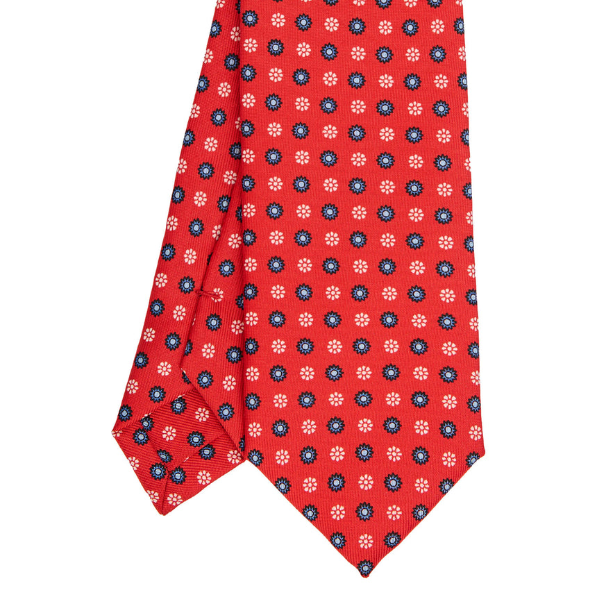 RED SARTORIAL 7 CM PRINTED SILK TIE