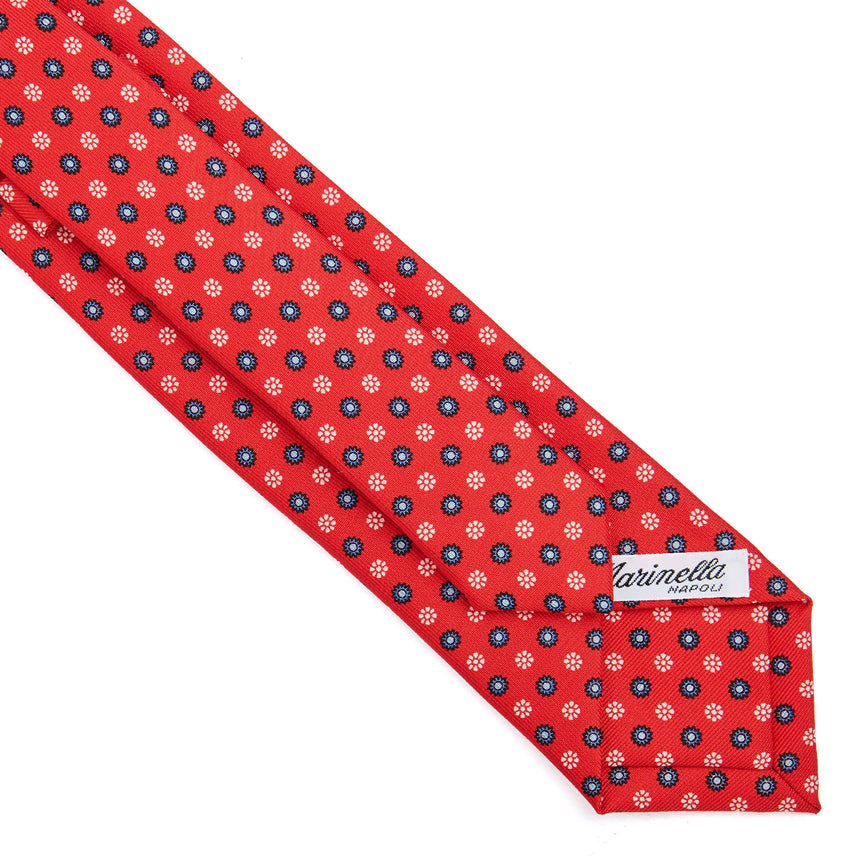 RED SARTORIAL 7 CM PRINTED SILK TIE