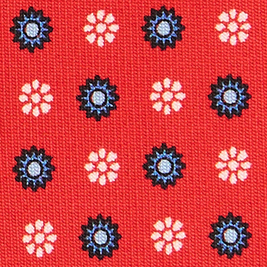 RED SARTORIAL 7 CM PRINTED SILK TIE