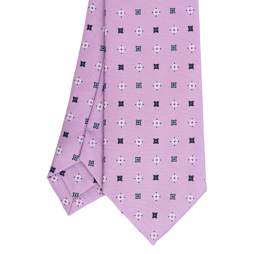 CRAVATTA SARTORIALE 7 CM IN SETA LILLA