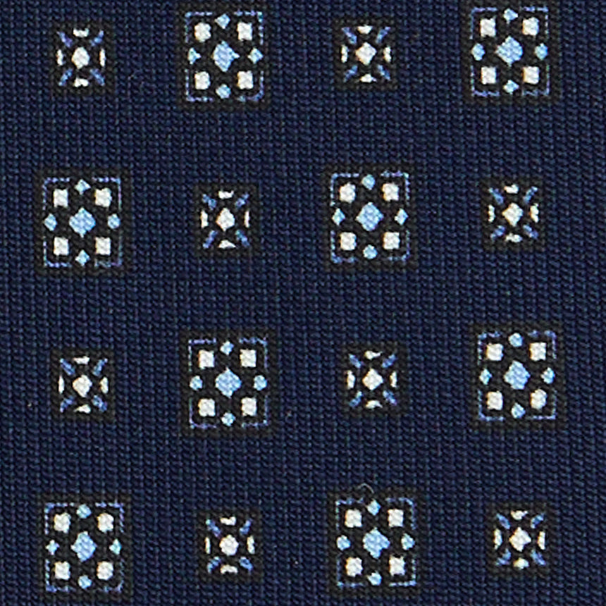 CRAVATTA SARTORIALE 7 CM IN SETA BLU SCURO